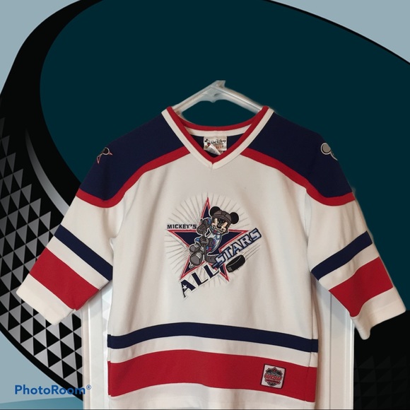 Disney Other - Disney Mickey All-Star STITCHED Hockey Jersey